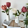 Nordic retro-style home flower arrangement, artificial flowers made of imperial silk fabric and flocked material, factory wholesale Specification image